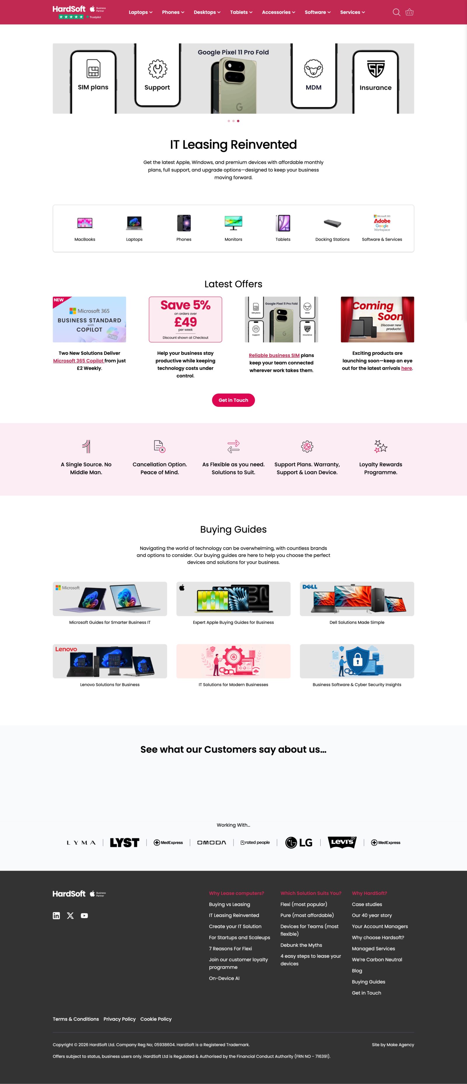Hardsoft Store website shown on a desktop screen